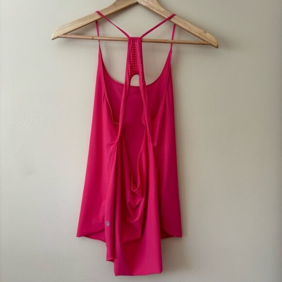 •SOLD•|Lululemon| Loose Fit Racerback Flowy Athletic Tank Top Sonic Pink Size 6 - Picture 4 of 5